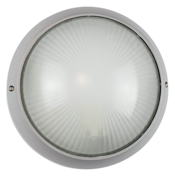 Plafoniera da Esterno E27 Grigia IP54 Ø258mm Colore Grigio