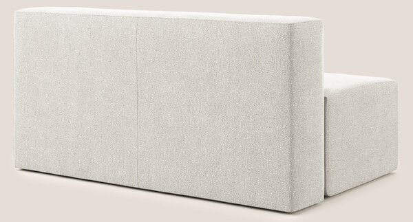Nettuno modulo centrale maxi in morbido tessuto bouclè T07 bianco