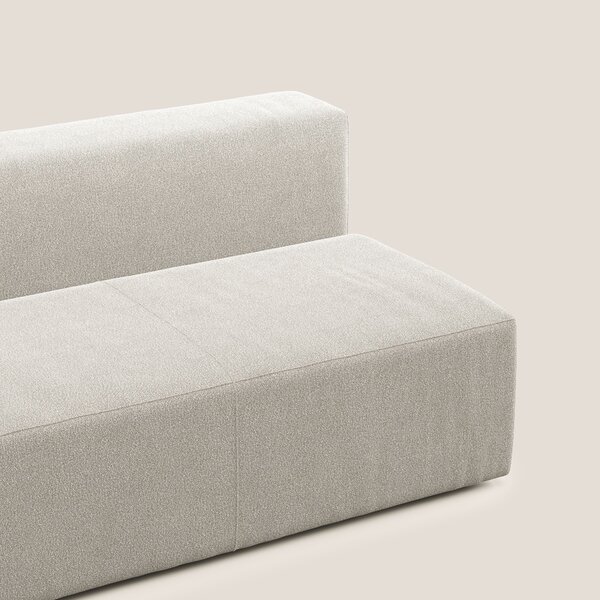 Nettuno modulo centrale maxi in morbido tessuto bouclè T07 bianco