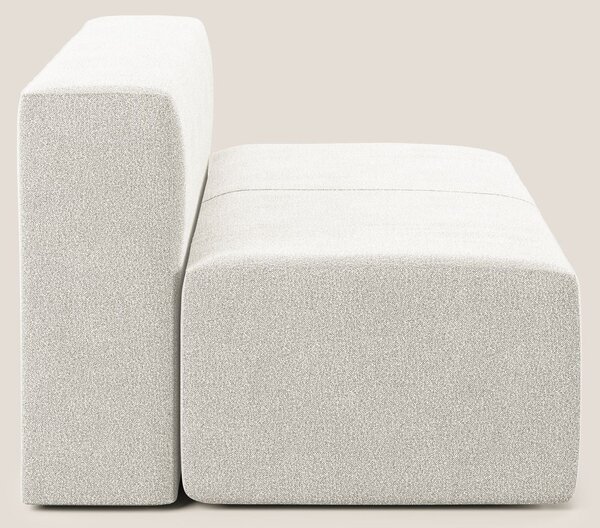 Nettuno modulo centrale maxi in morbido tessuto bouclè T07 bianco