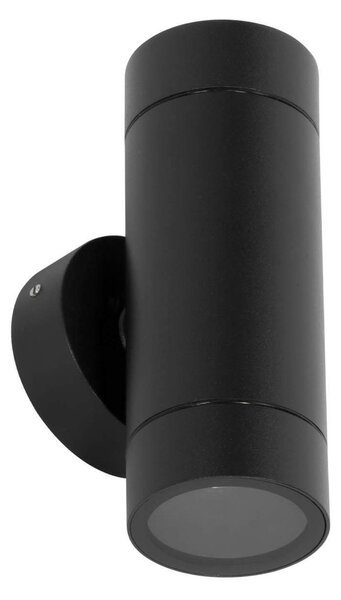 Applique Cilindrica Bidirezionale IP65 GU10 Nero Colore Nero
