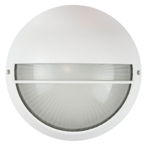 Plafoniera da Esterno E27 Bianca IP54 Ø258mm mod. Palpebra Colore Bianco