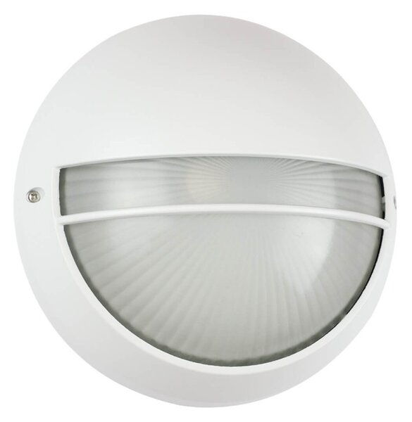 Plafoniera da Esterno E27 Bianca IP54 Ø258mm mod. Palpebra Colore Bianco