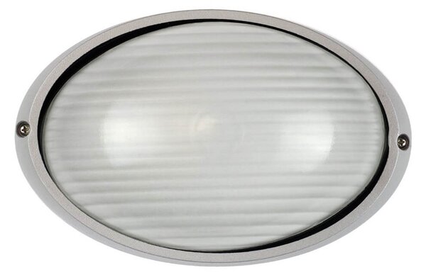 Plafoniera E27 IP54 Grigia 214x142mm Colore Grigio