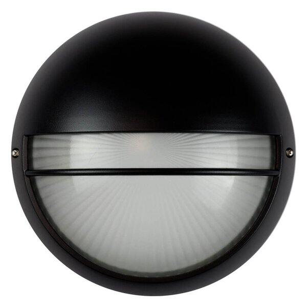 Plafoniera da Esterno E27 Nera IP54 Ø258mm mod. Palpebra Colore Nero