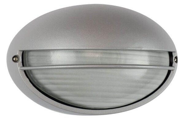 Plafoniera E27 IP54 Grigia 214x142mm mod. Palpebra Colore Grigio