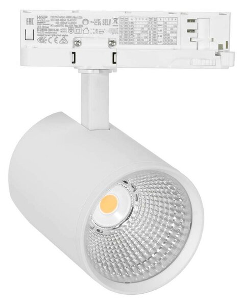 Faro LED 12W-40W Trifase Bianco CRI90 UGR19 45° - KGP driver Colore Bianco Caldo 2.700K