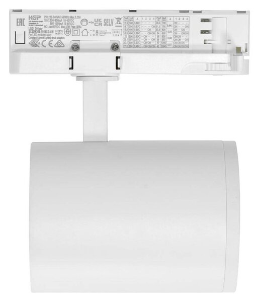 Faro LED 12W-40W Trifase Bianco CRI90 UGR19 45° - KGP driver Colore Bianco Caldo 2.700K