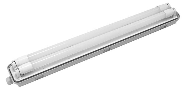 Plafoniera IP66 per 2 tubi LED 60cm - (Unilaterale) - Serie Professional