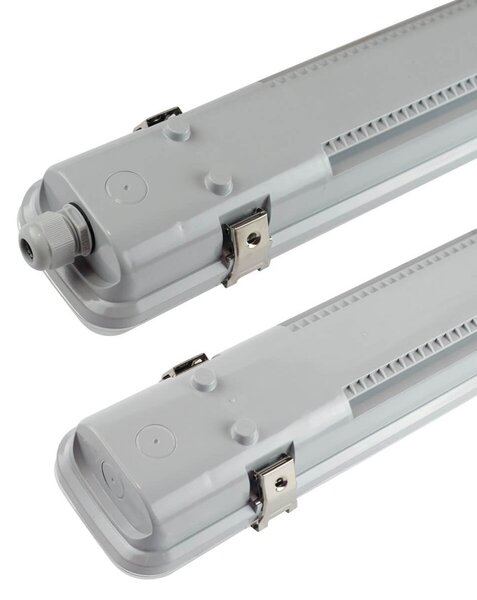 Plafoniera IP66 per 2 tubi LED 120cm - (Unilaterale) - Serie Professional