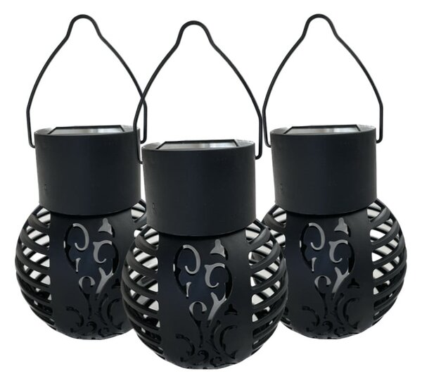 Set di 3 lampade solari a LED per esterni(altezza 9 cm) - Garden Pleasure