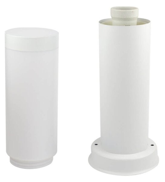 Paletto da Giardino 40cm acciaio inox BIANCO IK06 IP54 base E27