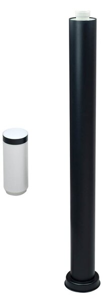 Paletto da Giardino 100cm acciaio inox NERO IK06 IP54 base E27
