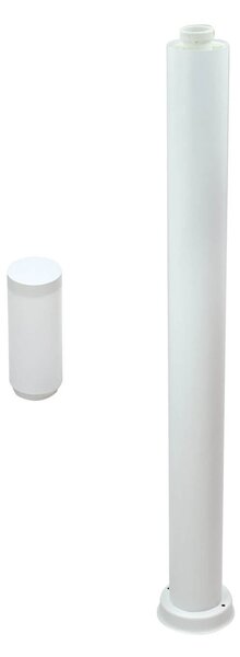Paletto da Giardino 100cm acciaio inox BIANCO IK06 IP54 base E27