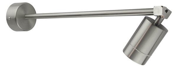 Faretto da Parete Acciaio INOX GU10 IP54 Orientabile per Insegne e Arredo