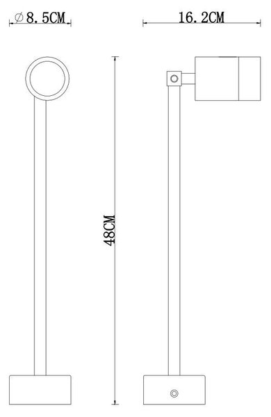 Faretto da Parete Acciaio INOX GU10 IP54 Orientabile per Insegne e Arredo