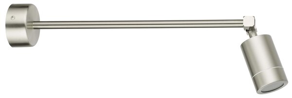 Faretto da Parete Acciaio INOX GU10 IP54 Orientabile per Insegne e Arredo