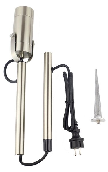 Faretto a Picchetto Acciaio Inox Orientabile GU10 IP54 Alt. 61cm