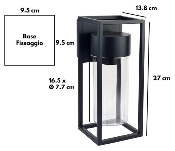 Applique Nera E27 - SERIE VIMO -