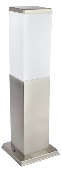 Paletto da Giardino 40cm Quadrato in acciaio INOX IK06 IP54 base E27