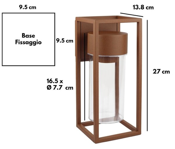 Applique Corten E27 - SERIE VIMO -