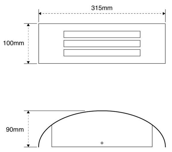 Applique Policarbonato e Acciaio INOX 1 x E27