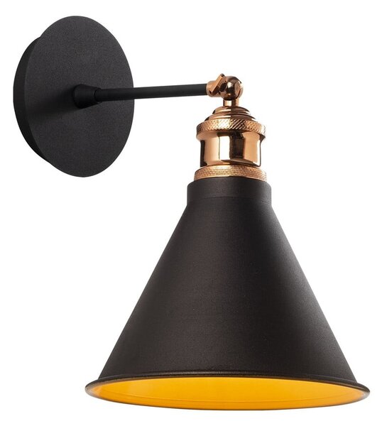 Lampada da parete nera/dorata ø 20 cm Tramino – Opviq lights