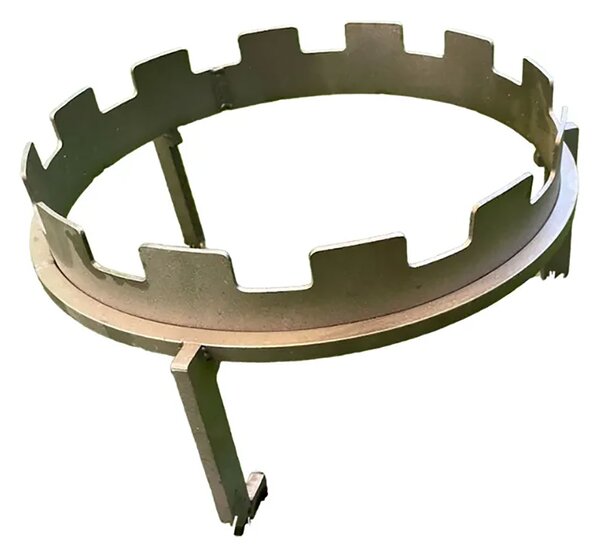 Griglia Rialzata per Barbecue per Spiedi Ø24x13,5 cm in Acciaio Inox