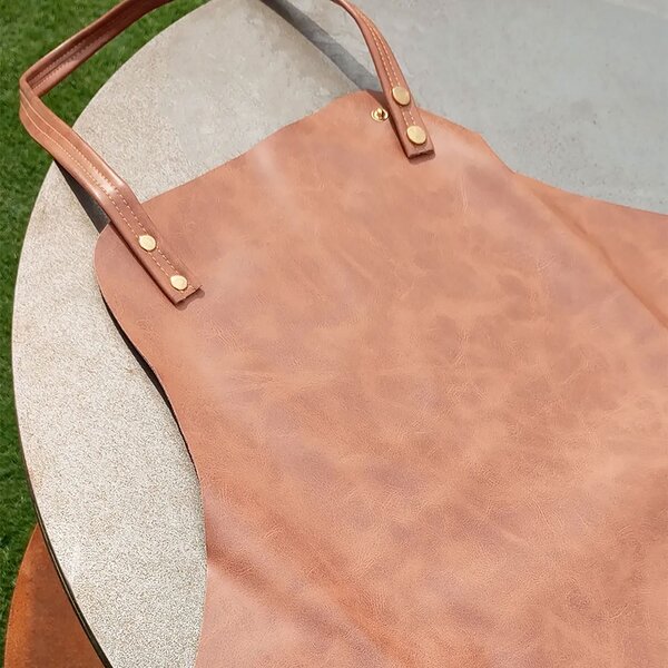 Grembiule per BBQ 81x56 cm in Cuoio di Prima Qualità