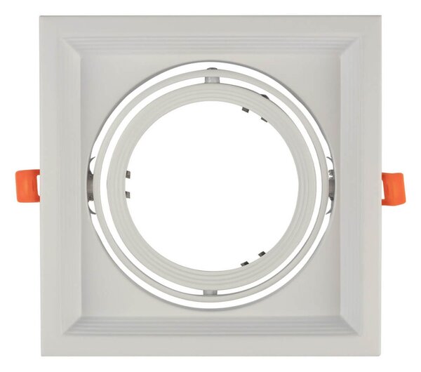 Faro da Incasso Orientabile Bianco - 1 lampada AR111 Foro 165x165mm