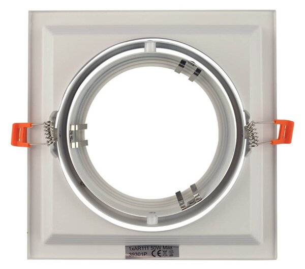 Faro da Incasso Orientabile Bianco - 1 lampada AR111 Foro 165x165mm