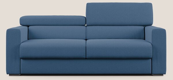 Dylan divano allungabile con pouf estraibile poggiapiedi in tessuto si