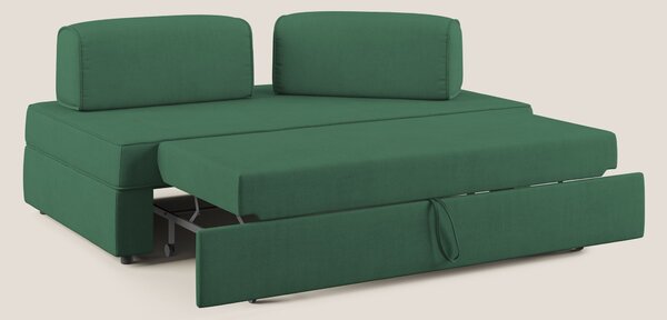 Liberty divano con pouf estraibile e schienali movibili in tessuto mor