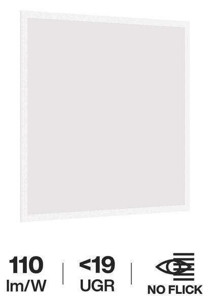 Pannello LED 60x60 40W IP40 110lm/W No Flickering UGR19 CLASSE II Colore Bianco Freddo 5.700K