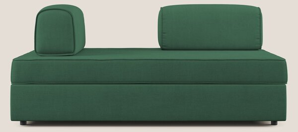 Liberty divano con pouf estraibile e schienali movibili in tessuto mor