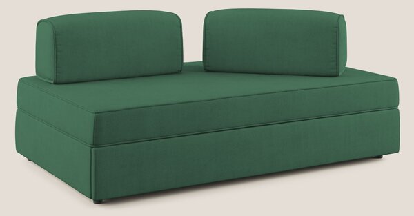 Liberty divano con pouf estraibile e schienali movibili in tessuto mor