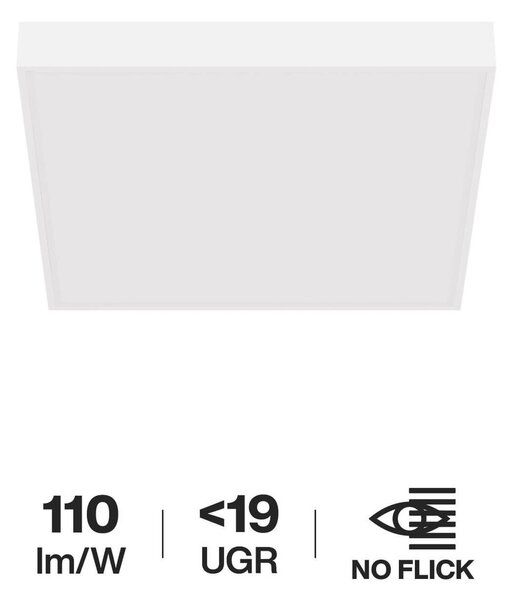 Plafoniera LED 60x60 40W IP40 110lm/W No Flickering UGR19 Anti Abbagliamento