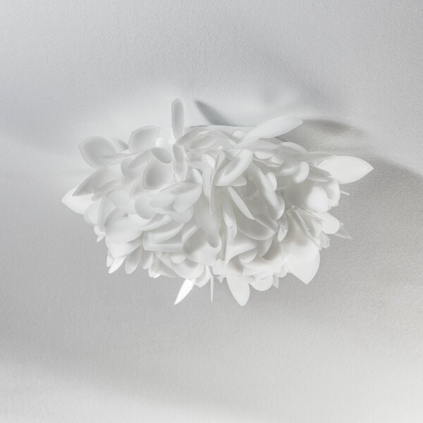 Slamp Applique da parete di design Veli, dimmerabile, Bianco / Opale, Soggiorno / Sala da pranzo, Plastica, Design, Applique