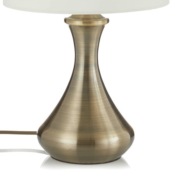 Searchlight Lampada da tavolo Touch 2750, dimmerabile, Bronzo / Ottone antico, Soggiorno / Sala da pranzo, Tessuto / Stoffa / Seta, Lampada da tavolo