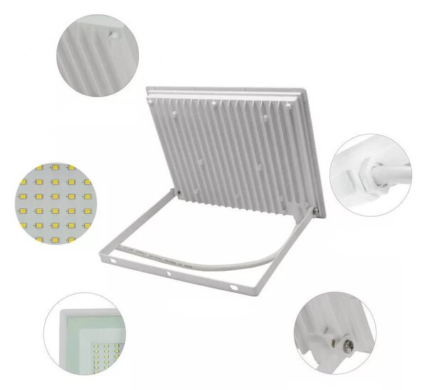 Proiettore 100W IK7 IP65 B. NATURALE Colore Bianco Naturale 4.000K
