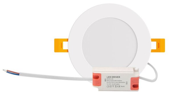 Pannello LED Rotondo 8W 800lm Foro Ø105-110mm Osram chip LED Colore Bianco Naturale 4.000K