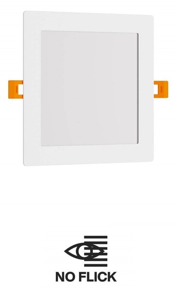 Pannello LED Quadrato 15W 1.500lm Foro 155x155mm Osram chip LED Colore Bianco Caldo 3.000K