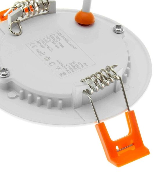 Pannello LED Rotondo 5W 500lm Foro Ø70-75mm Osram chip LED Colore Bianco Caldo 3.000K