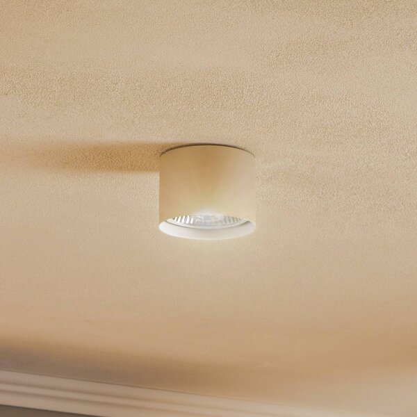 Faretto da soffitto Chloe fisso, beige Argon, dimmerabile, Crema / Ambra, Soggiorno / Sala da pranzo, Metallo, Moderno, Faretto alogeno