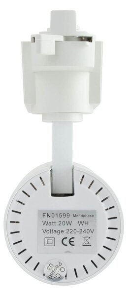 Faro LED 20W Monofase 60° 120lm/W CRI92 no Flickering - BRIDGELUX LED Colore Bianco Caldo 2.700K