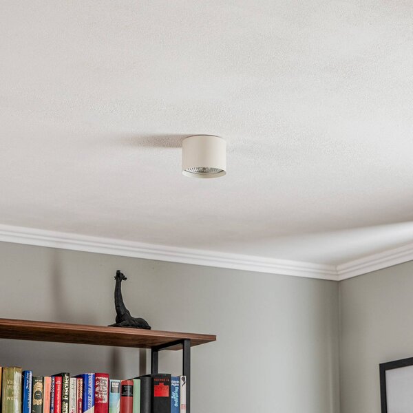 Faretto da soffitto Chloe fisso, beige Argon, dimmerabile, Crema / Ambra, Soggiorno / Sala da pranzo, Metallo, Moderno, Faretto alogeno