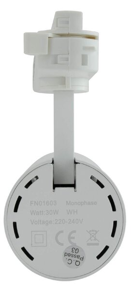 Faro LED 30W Monofase 38°/60° 130lm/W CRI92 no Flickering Colore Bianco Naturale 4.000K