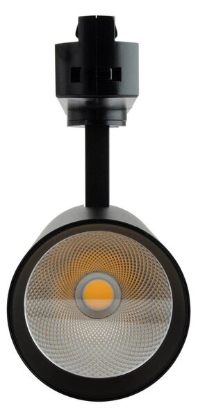 Faro LED 30W Monofase Nero 38°/60° 130lm/W CRI92 no Flickering Colore Bianco Naturale 4.000K