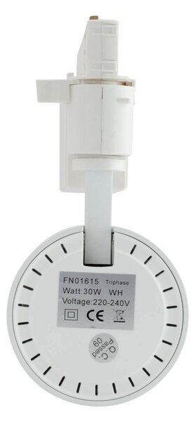 Faro LED 30W Trifase 60° 120lm/W CRI92 no Flickering - BRIDGELUX LED Colore Bianco Naturale 4.000K