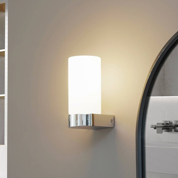 Applique da parete Basolo Lucande, dimmerabile, Cromo / Argento, Bagno, Metallo, Moderno, Applique